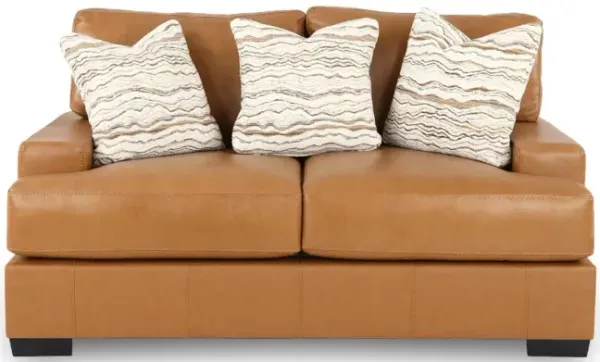 Dodge Brown Leather Loveseat