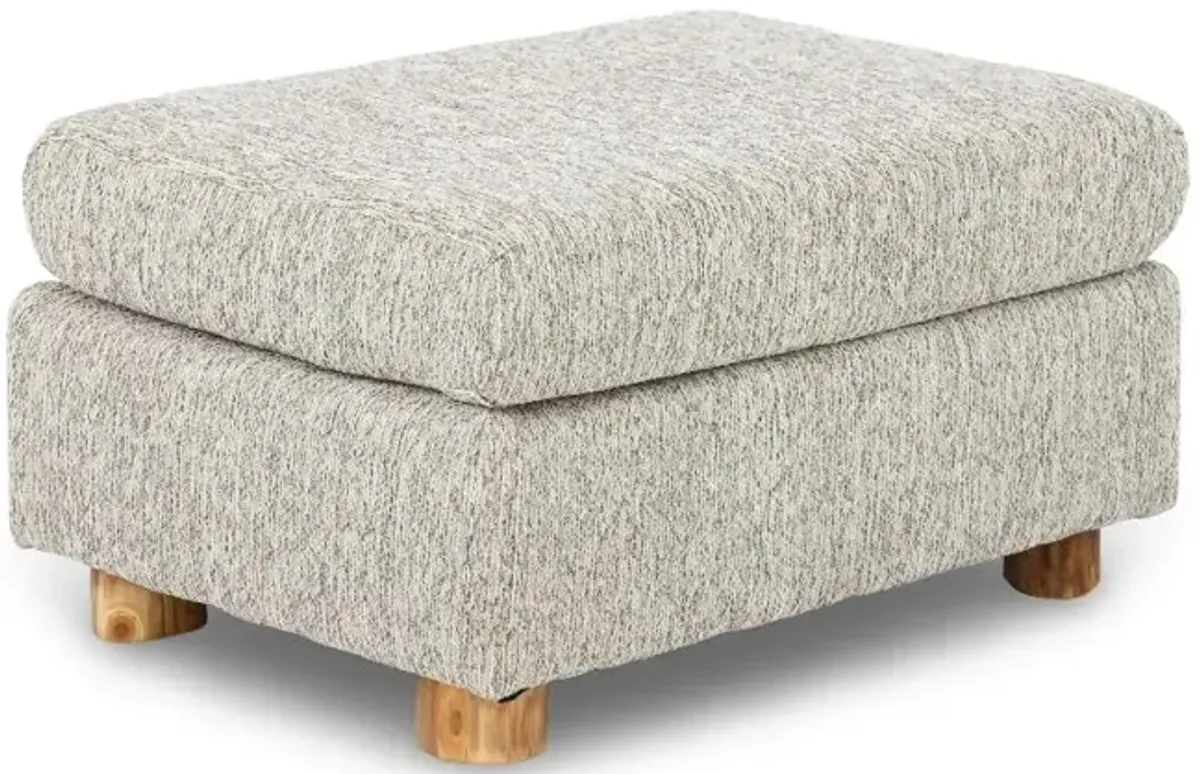 Aspen Granite Gray Ottoman