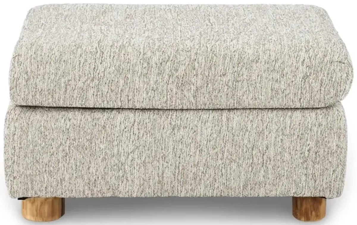 Aspen Granite Gray Ottoman