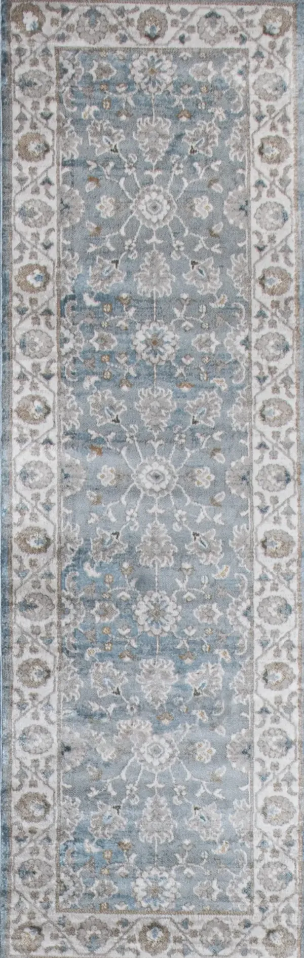 Bonny Light Blue Transitional 8 Foot Runner Rug