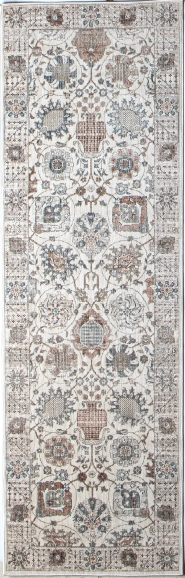 Yamil Ivory 10 Foot Runner Rug