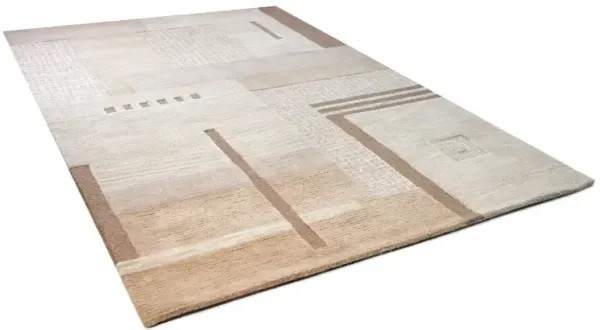 Niamh Beige 9 x 12 Wool Area Rug
