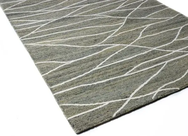 Alejandra Spruce Green 4 x 6 Wool Area Rug