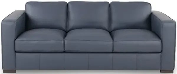 Copenhagen Navy Blue Leather Sofa