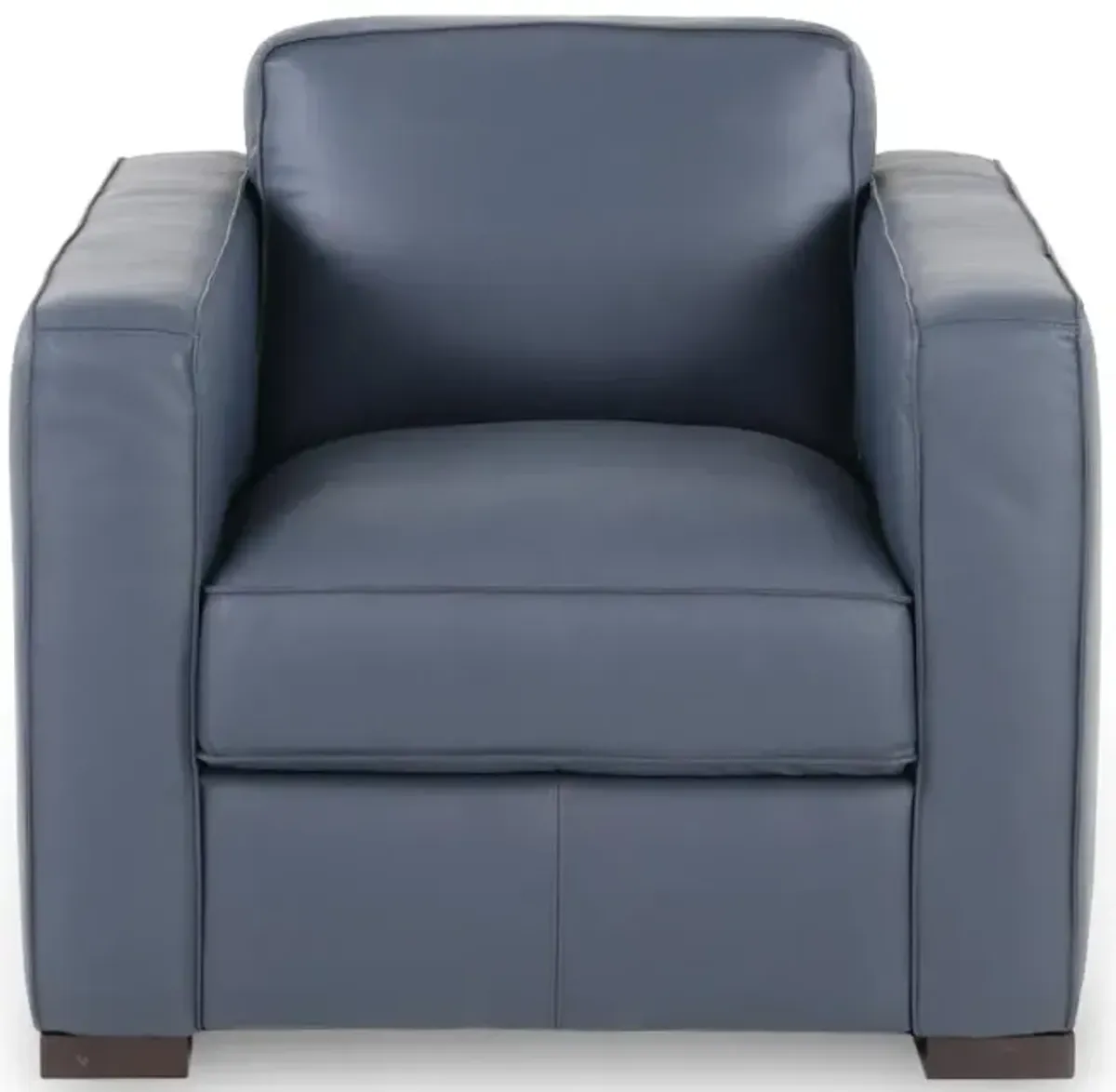 Copenhagen Navy Blue Leather Chair