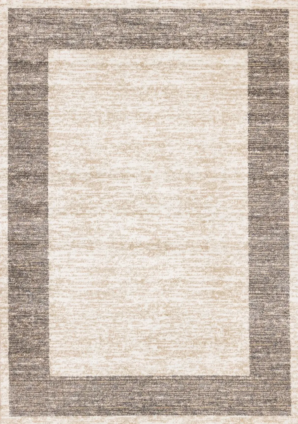 Century 5 x 8 Beige and Gray Border Area Rug