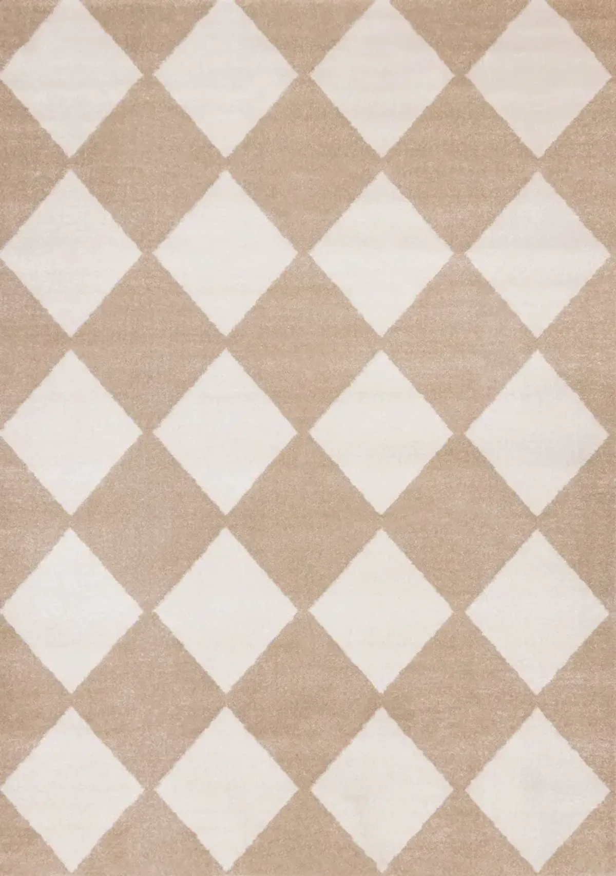 Century 7 x 10 Beige and Cream Diamond Area Rug