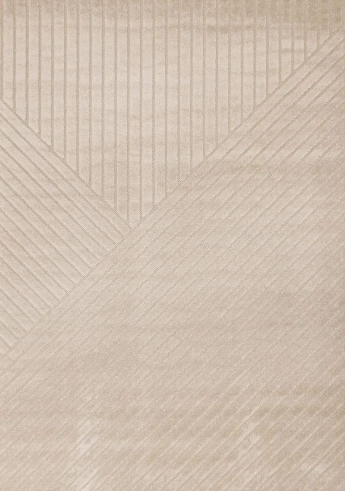 Oskar 7 x 10 Beige Striped Angles Area Rug