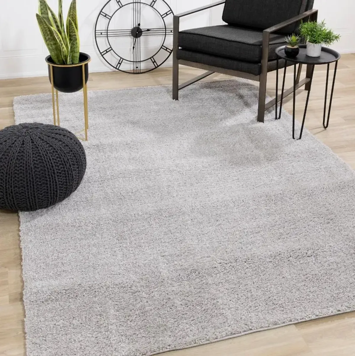 Pascal Gray 5 x 8 Shag Area Rug