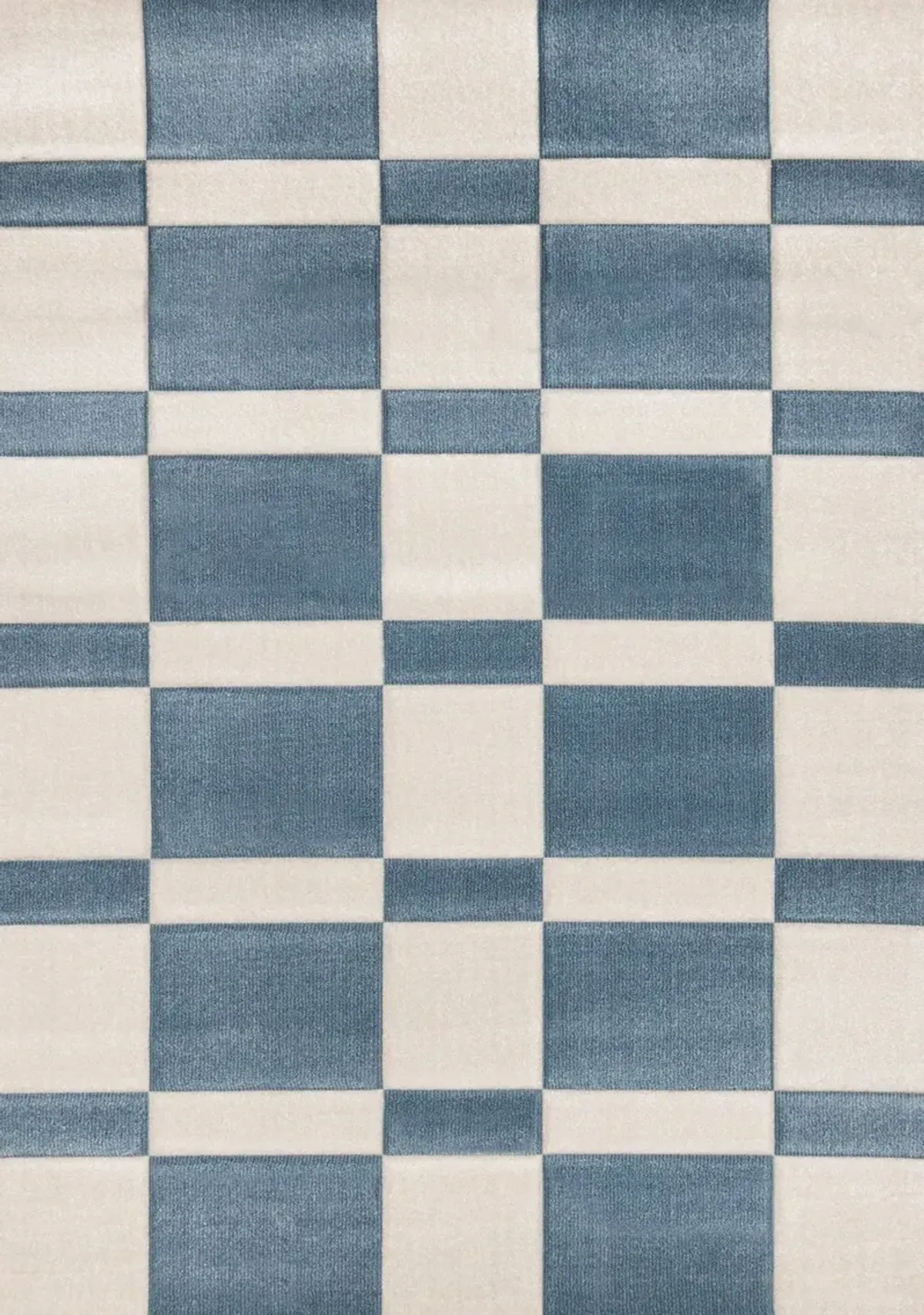 Folio Blue and White Geometric 7 x 10 Area Rug