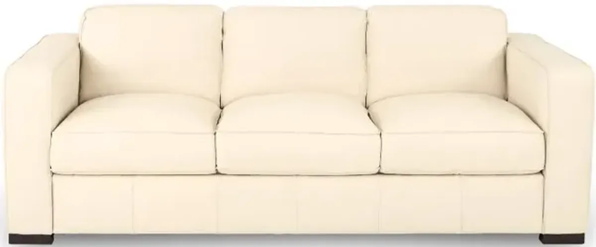 Copenhagen Off-White Leather Sofa