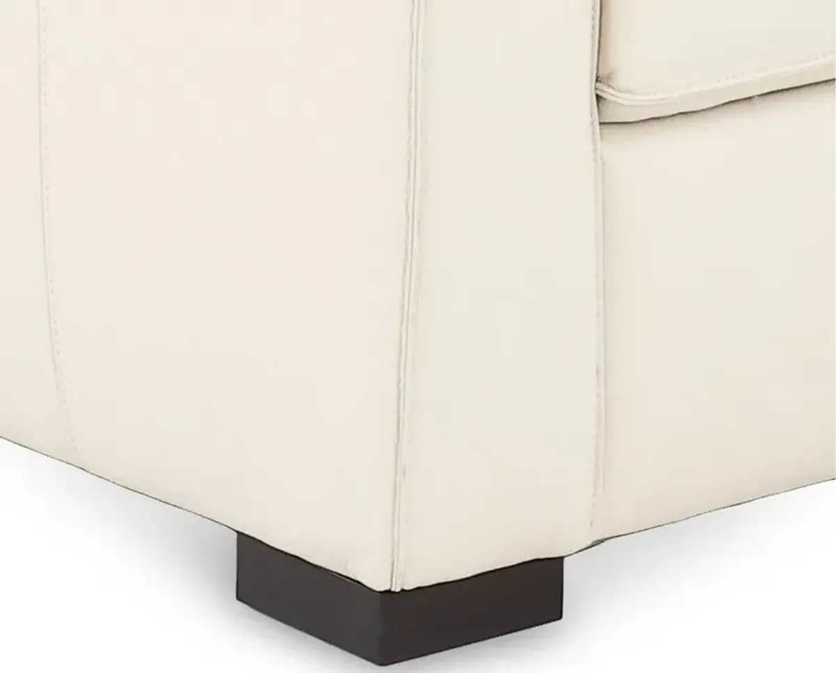 Copenhagen Off-White Leather Chair