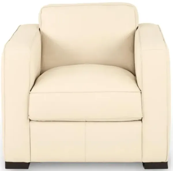 Copenhagen Off-White Leather Chair