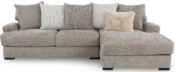 Carlin Gray 2-Piece Chaise Sectional