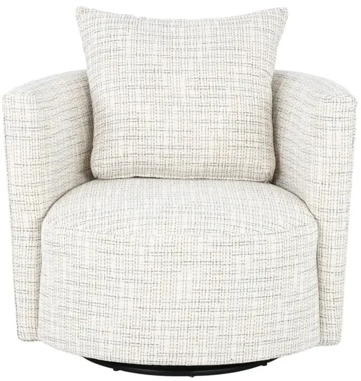 Carlin White Swivel Accent Chair