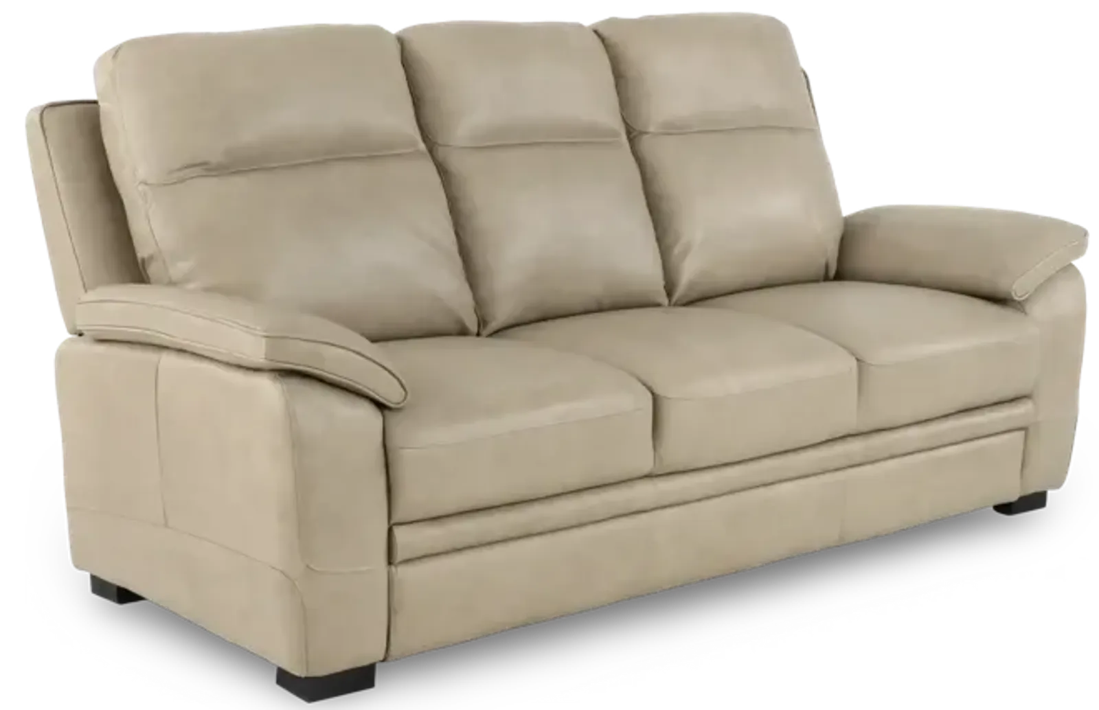 Aura Cream Leather Sofa