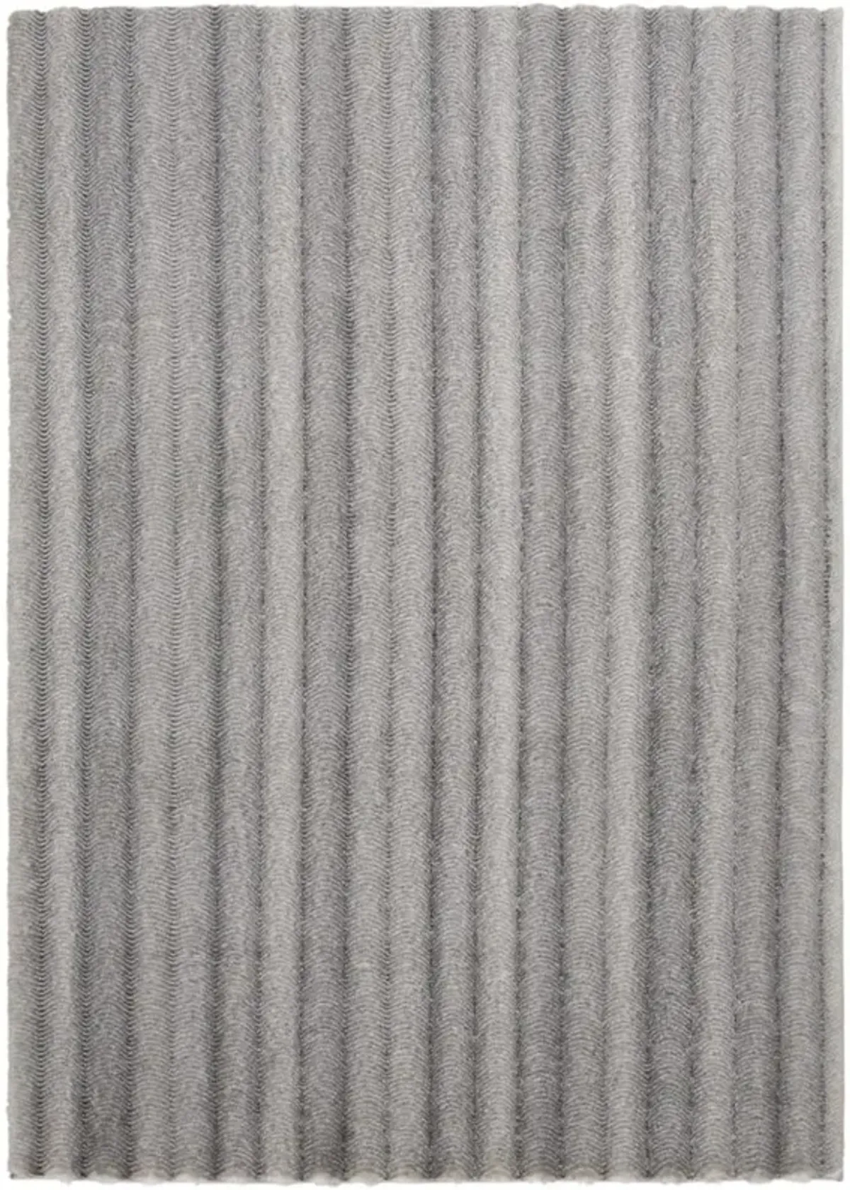 Talia 8 x 10 Gray Faux Rabbit Area Rug