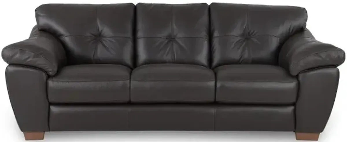 Clay Dark Brown Leather Sofa