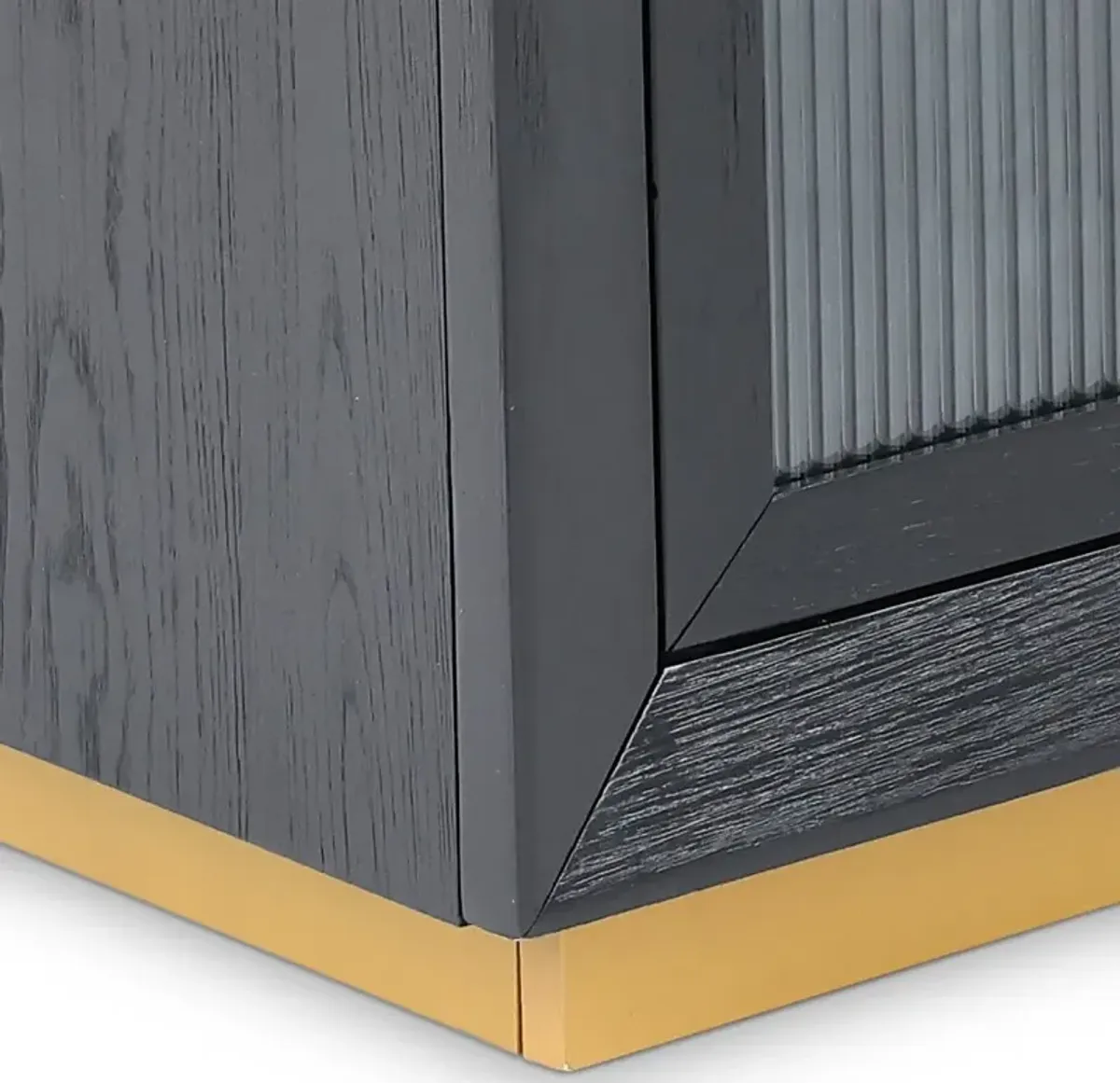 Montrose Black and Gold Fireplace Mantle