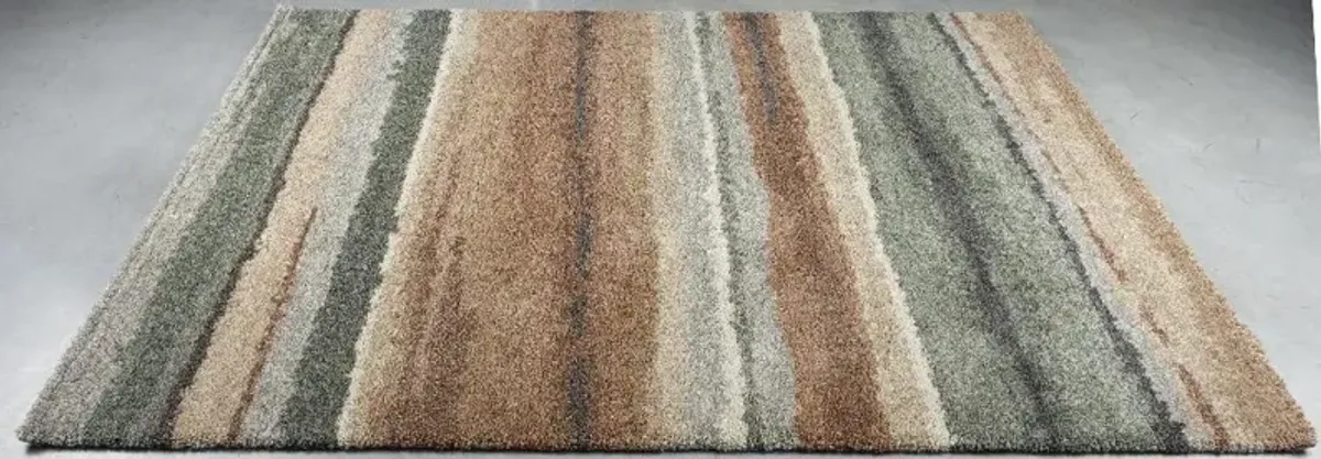 Granada 5 x 8 Heathered Rust and Sage Earth Tone Area Rug