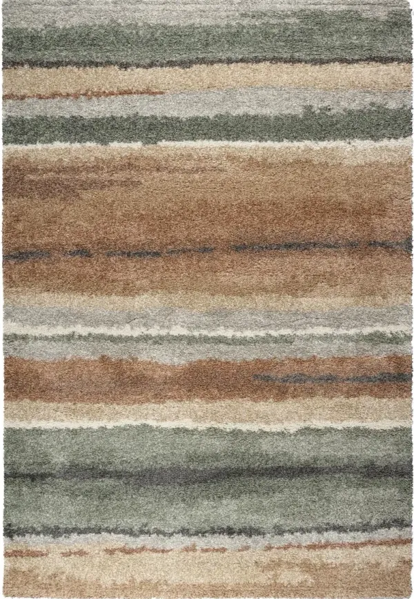 Granada 8 x 10 Heathered Rust and Sage Earth Tone Area Rug