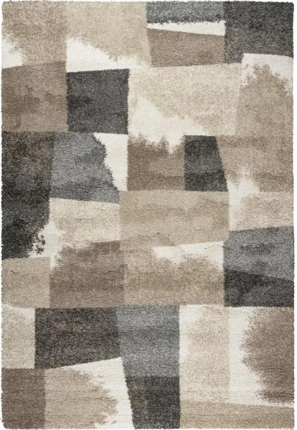 Granada 5 x 8 Neutral Patchwork Area Rug