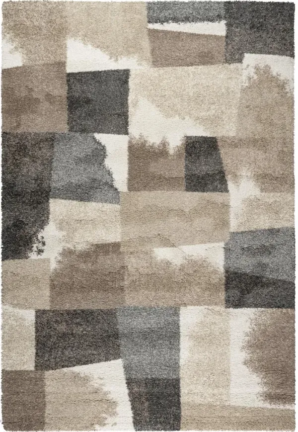 Granada 8 x 10 Neutral Patchwork Area Rug