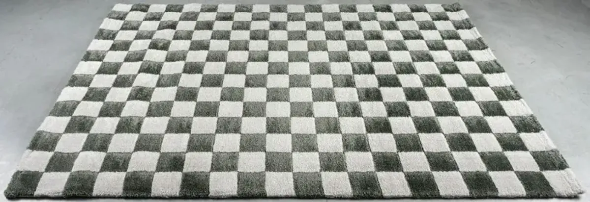 Nube 5 x 8 Checkerboard Green Area Rug