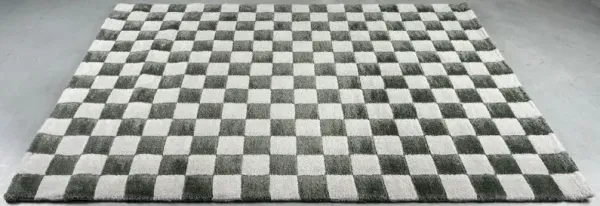 Nube 5 x 8 Checkerboard Green Area Rug