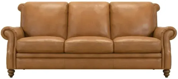 Pentos Saddle Brown Leather Sofa