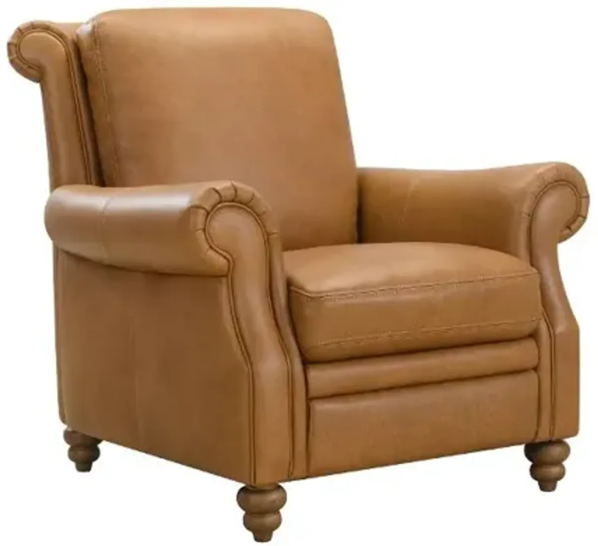 Pentos Saddle Brown Leather Power Recliner