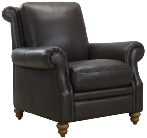 Pentos Dark Brown Leather Power Recliner