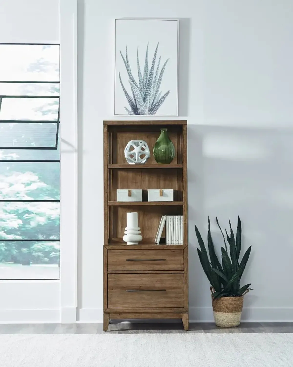 Shaker Lakes Brown File Bookcase