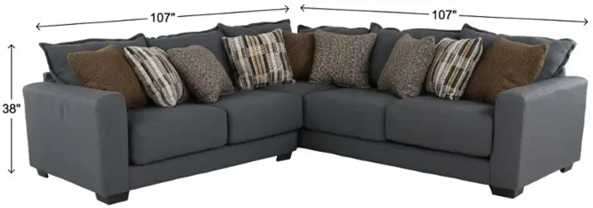 Pinnacle Gray 2 Piece Sectional