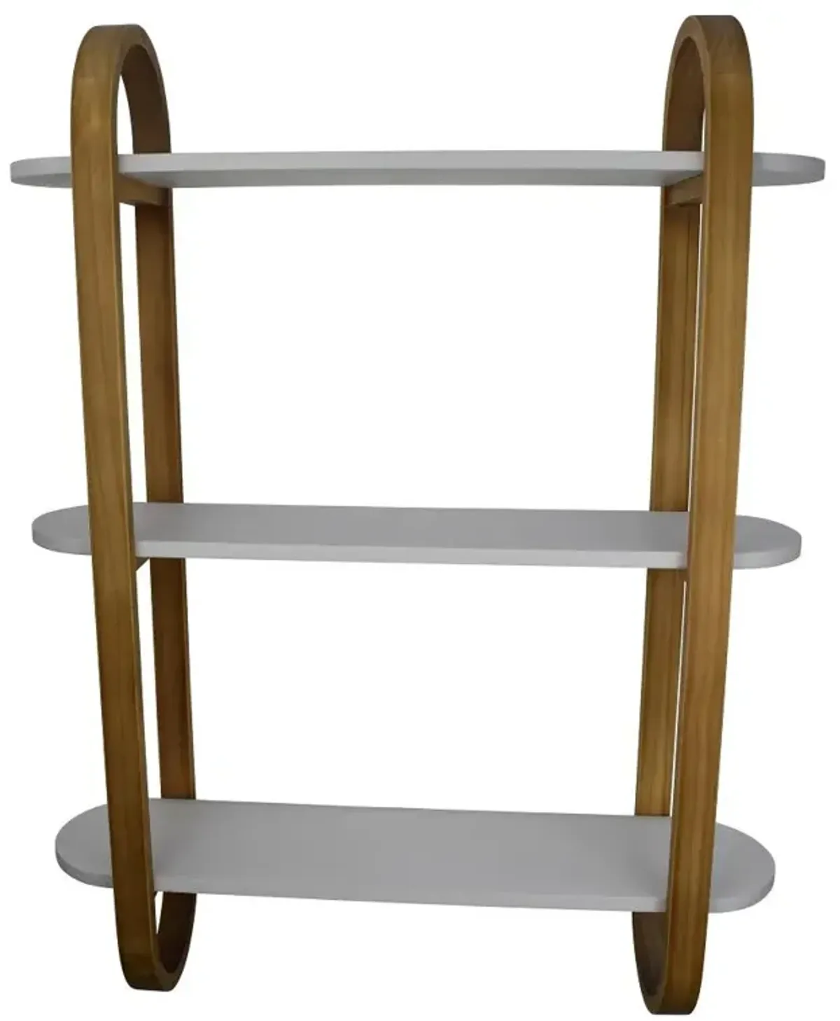 Wood and Glass Wall Shelf