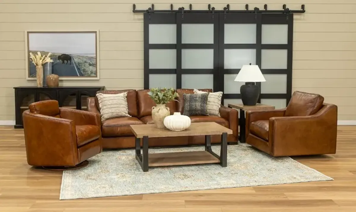 Ramba Brown Leather Sofa