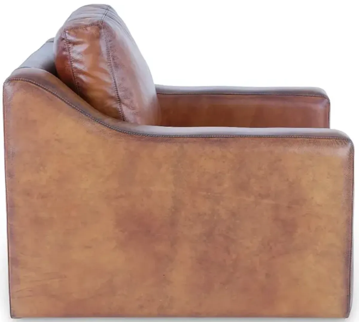Ramba Brown Leather Swivel Chair