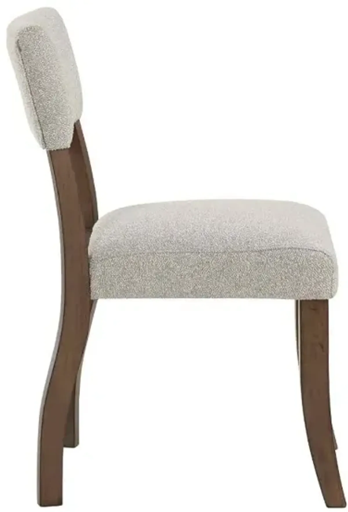 Wade Mocha Brown and Off-White Upholstered Dining Chair