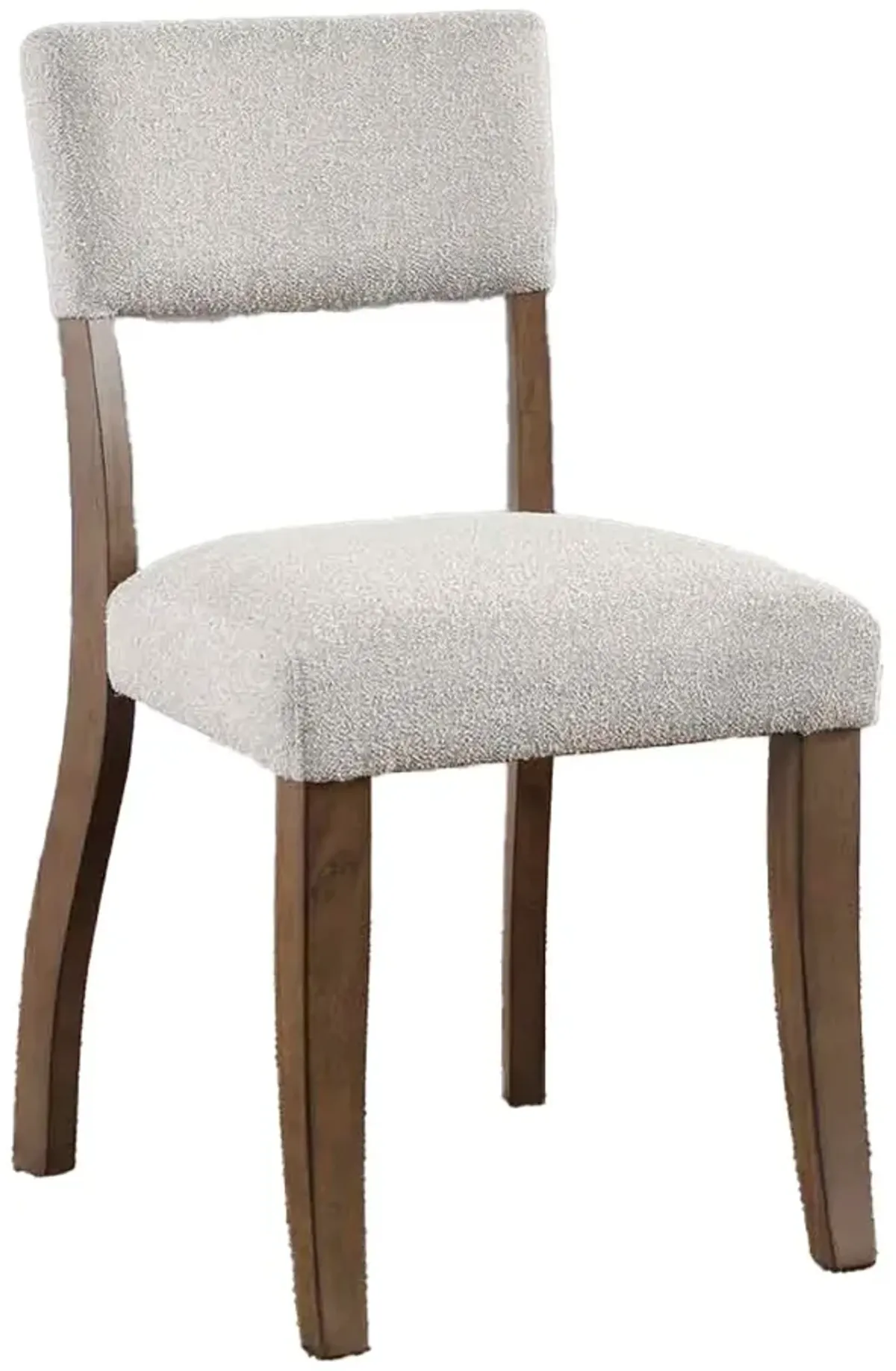 Wade Mocha Brown and Off-White Upholstered Dining Chair