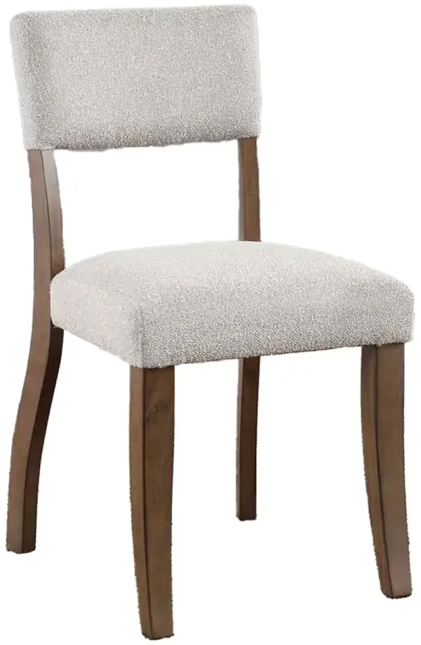 Wade Mocha Brown and Off-White Upholstered Dining Chair