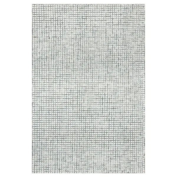 Criss Cross 5 x 8 Silver and Ivory Area Rug