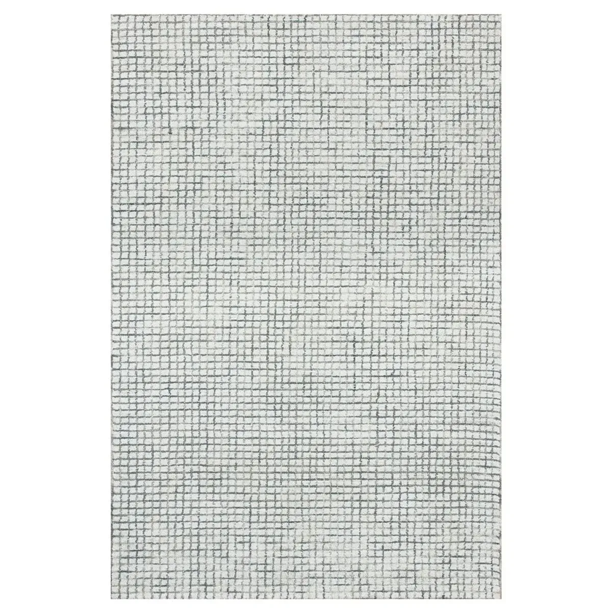 Criss Cross 8 x 10 Silver and Ivory Area Rug