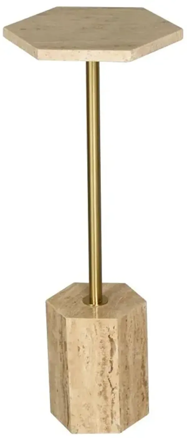 Marble Hexagon Drink Table