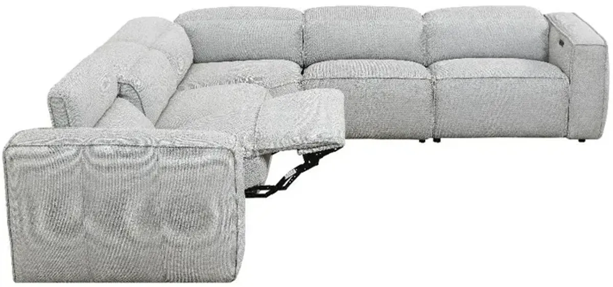 Cloud Gray 6 Piece Power Reclining Sectional