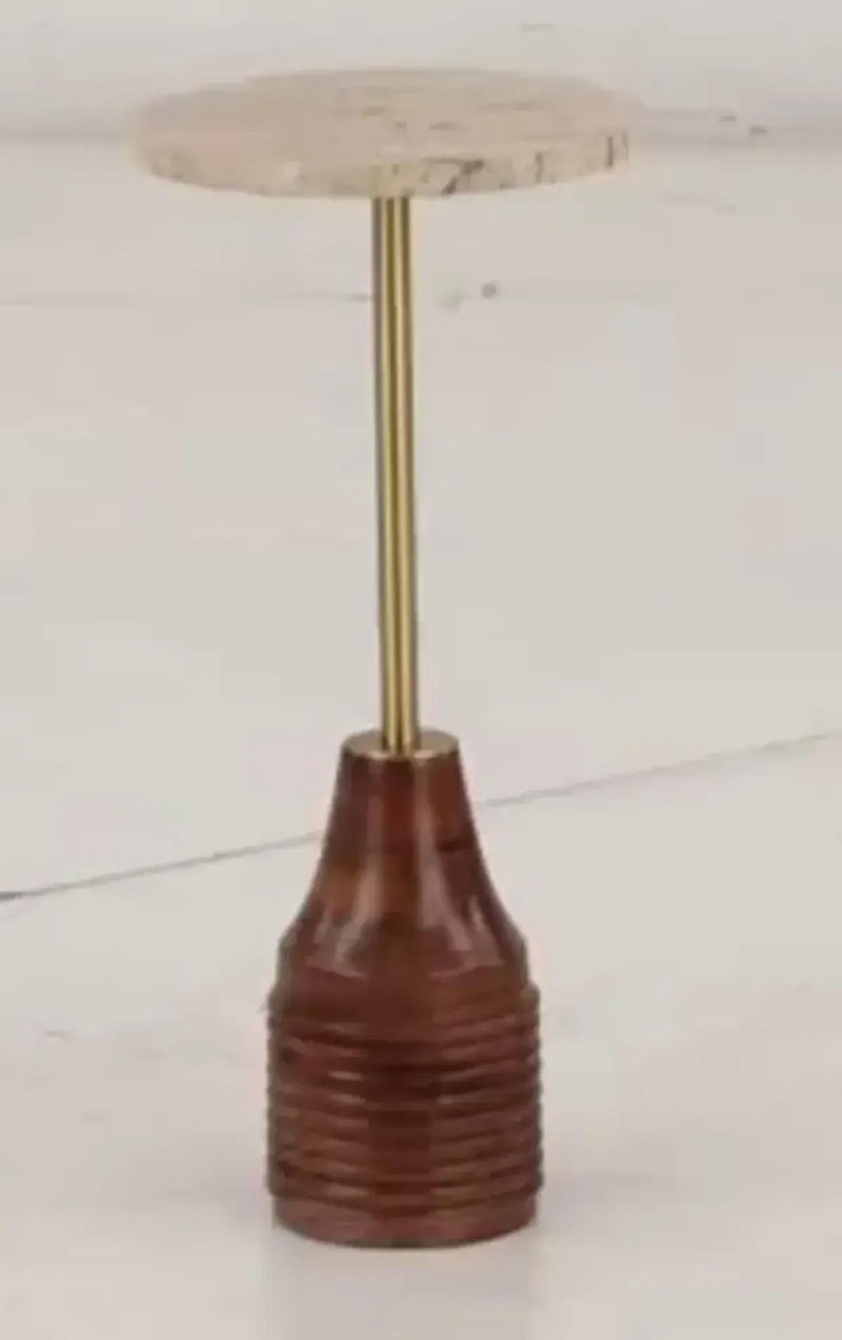 Gold Round Marble Drink Table