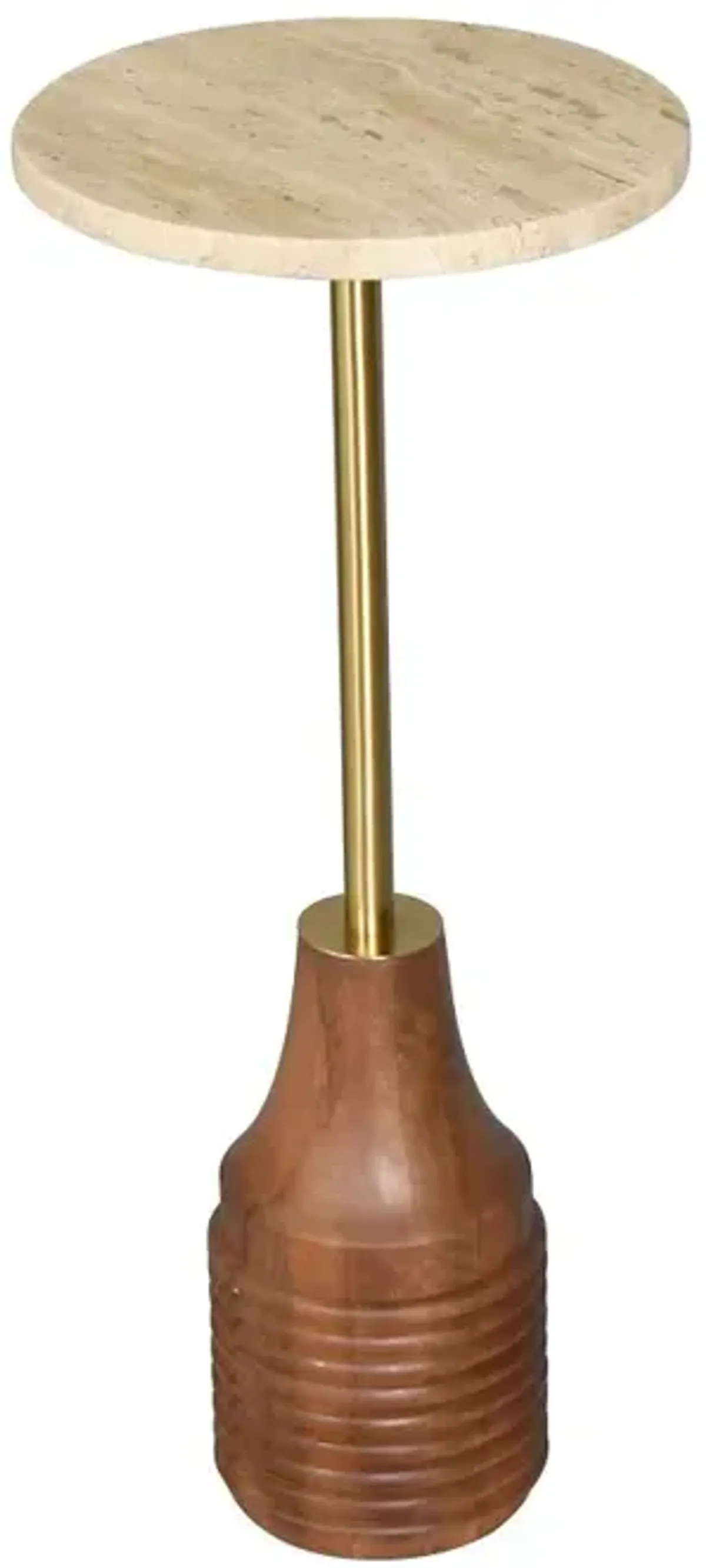 Gold Round Marble Drink Table