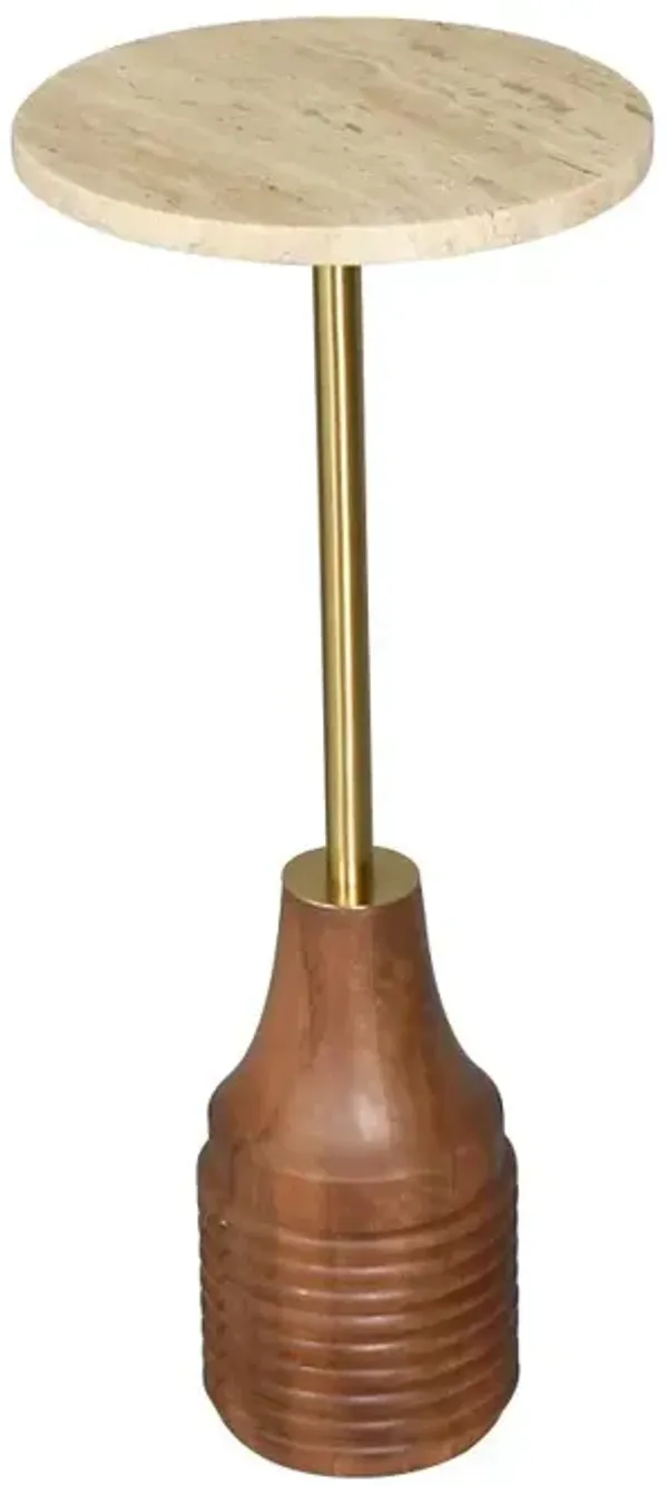 Gold Round Marble Drink Table