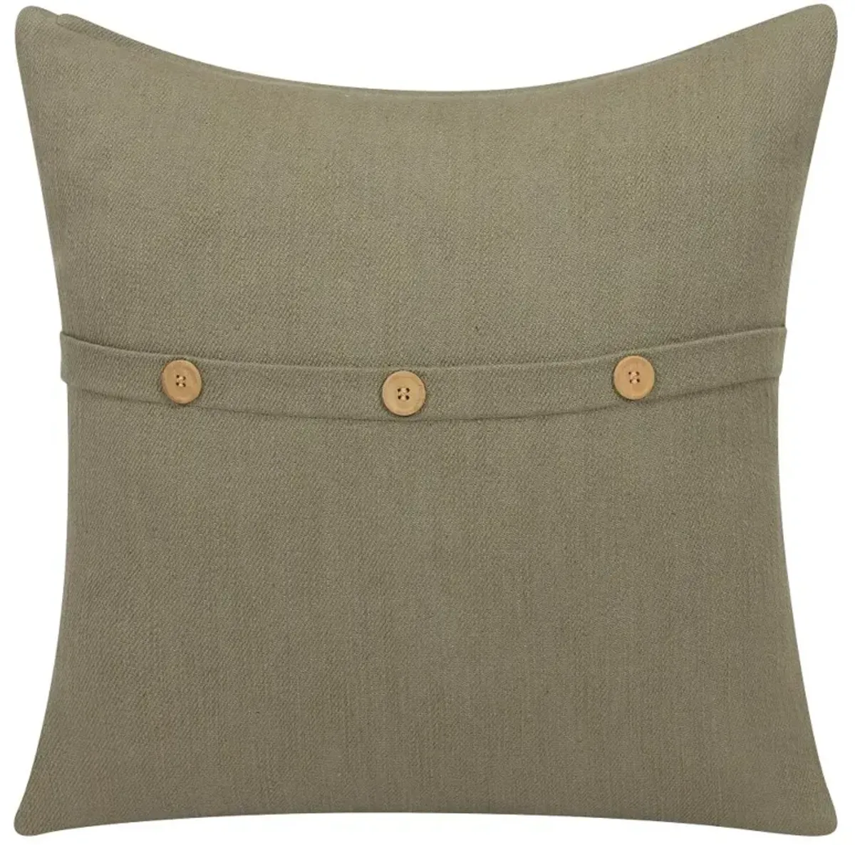 Green Beaded Throw Pillow