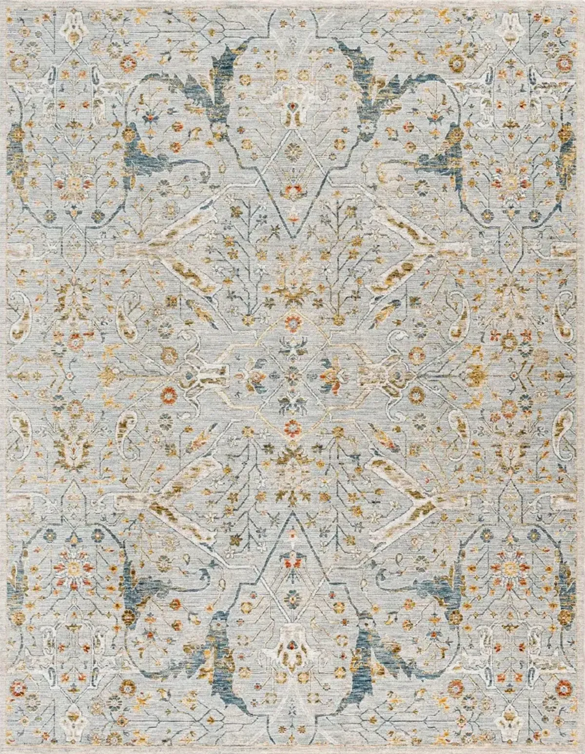 Reina 5 x 8 Gray Blue Area Rug