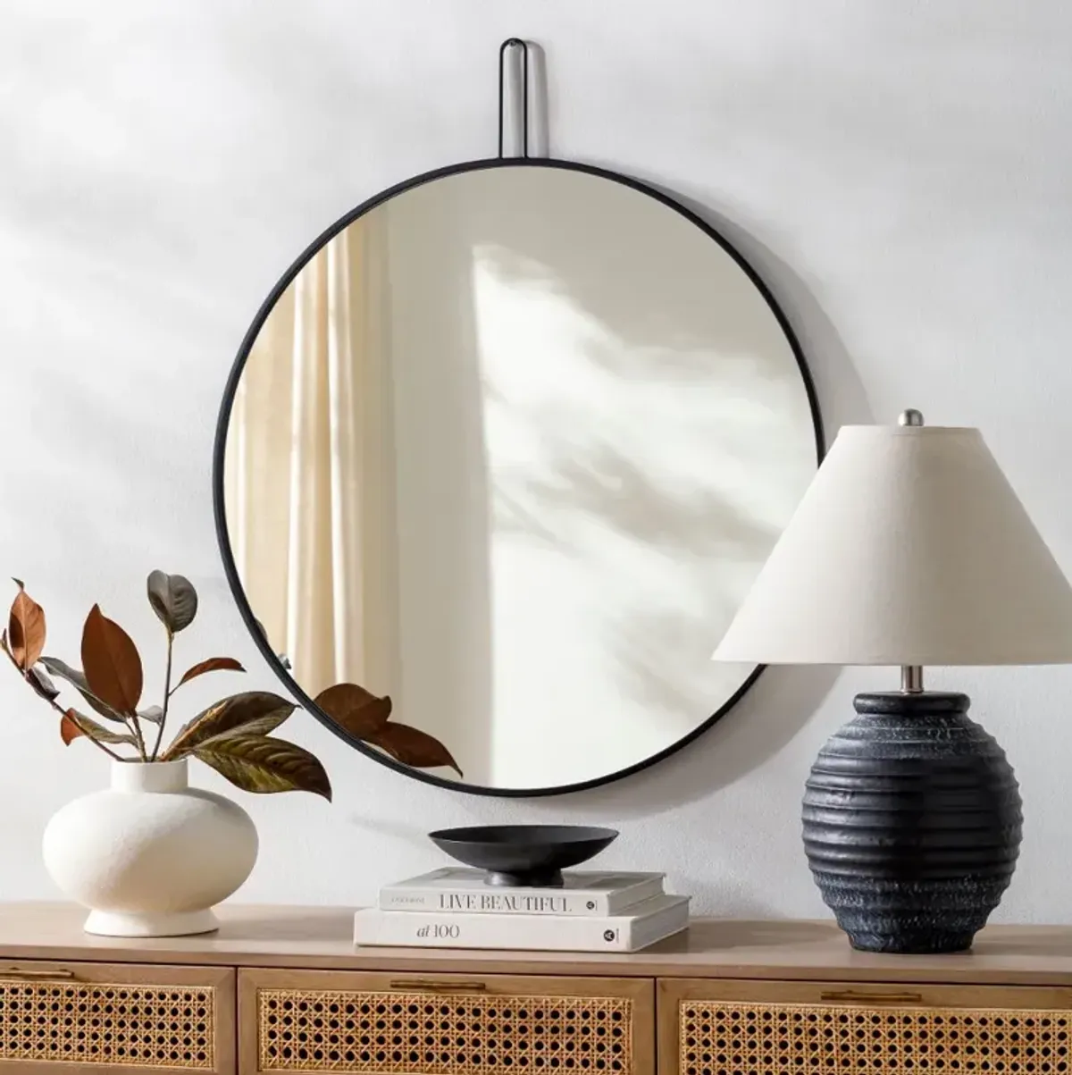 Athanasia Black Accent Mirror